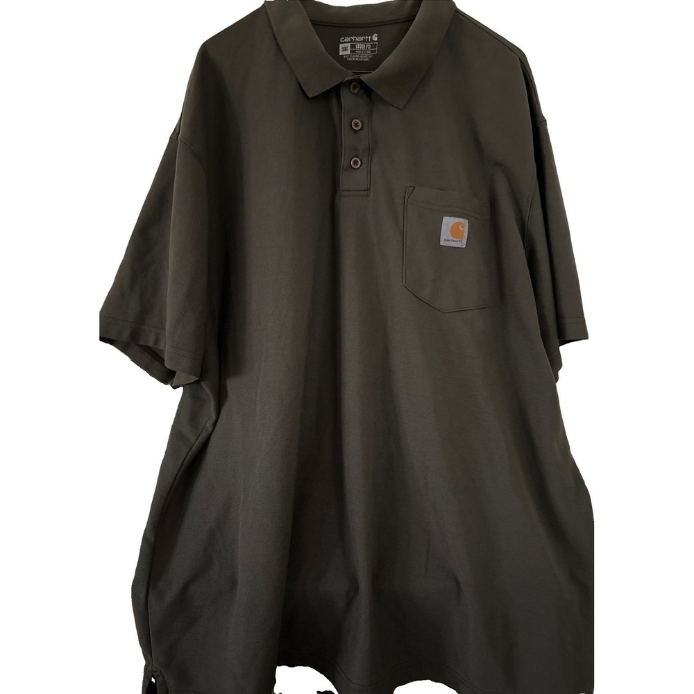 Carhartt K570 Contractor's Work Pocket loose fit Polo Shirt Olive Green 3XL